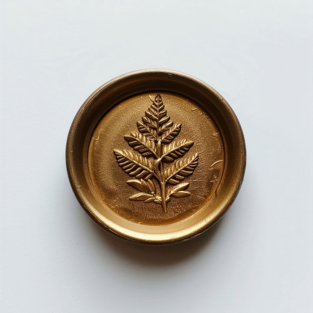 Fern leaf jewelry locket bronze.