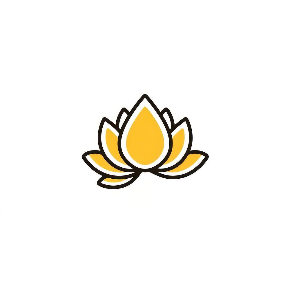 Yellow lotus flower logo proteales.