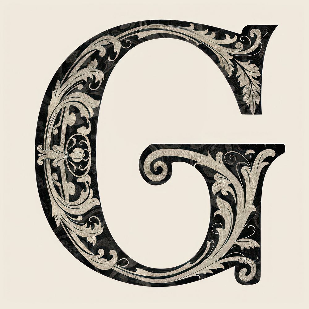 G letter alphabet art graphics pattern.
