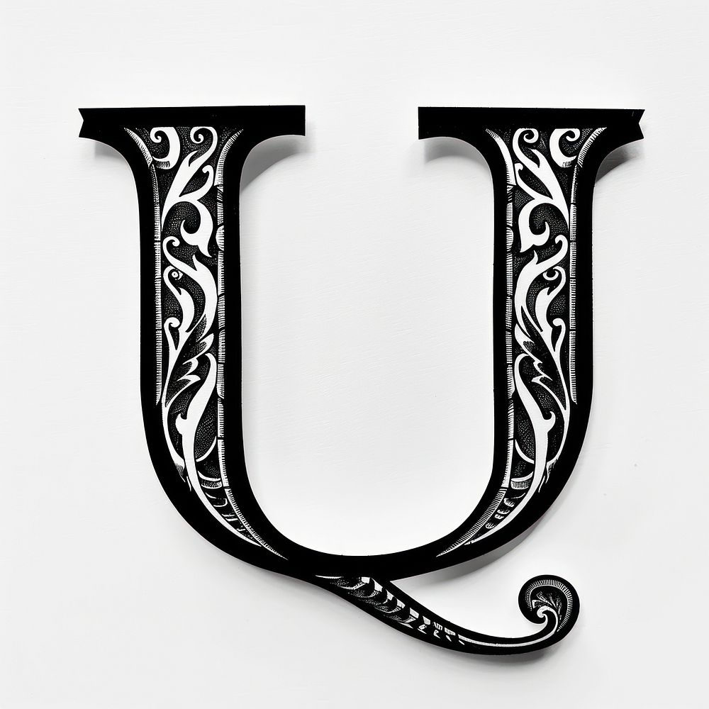 U letter alphabet art electronics hardware.