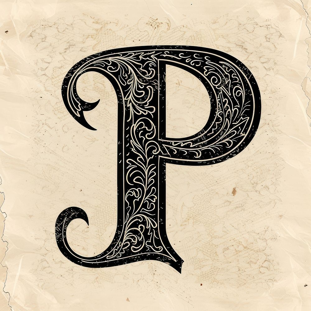 P letter alphabet ampersand symbol cross.
