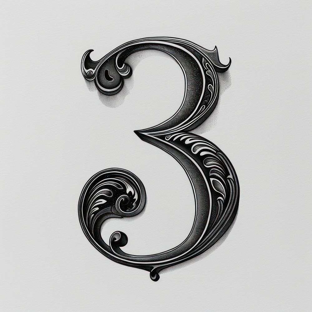 Number 3 alphabet accessories accessory jewelry.