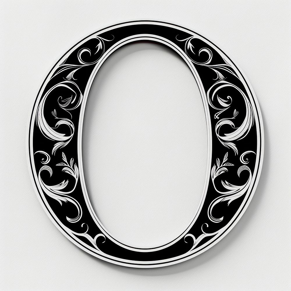 O letter alphabet art porcelain horseshoe.