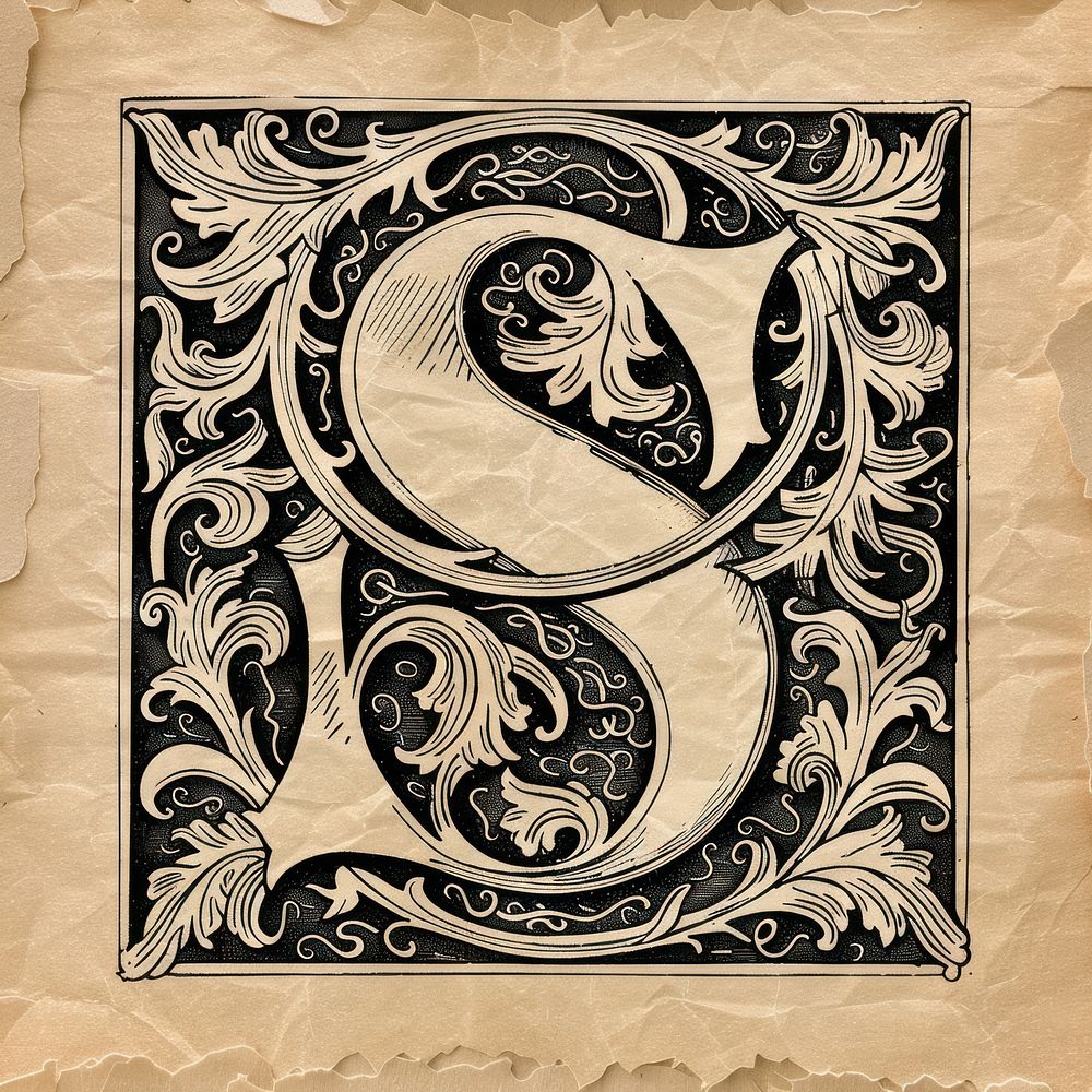 S letter alphabet art graphics pattern.