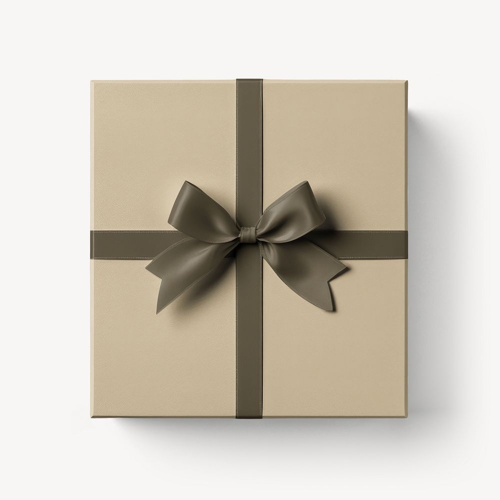 Brown gift box, packaging design