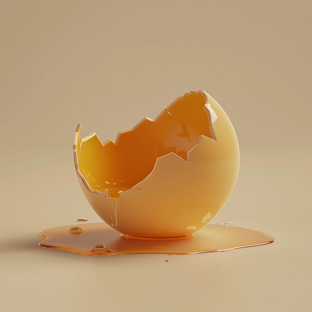 Broken egg food.