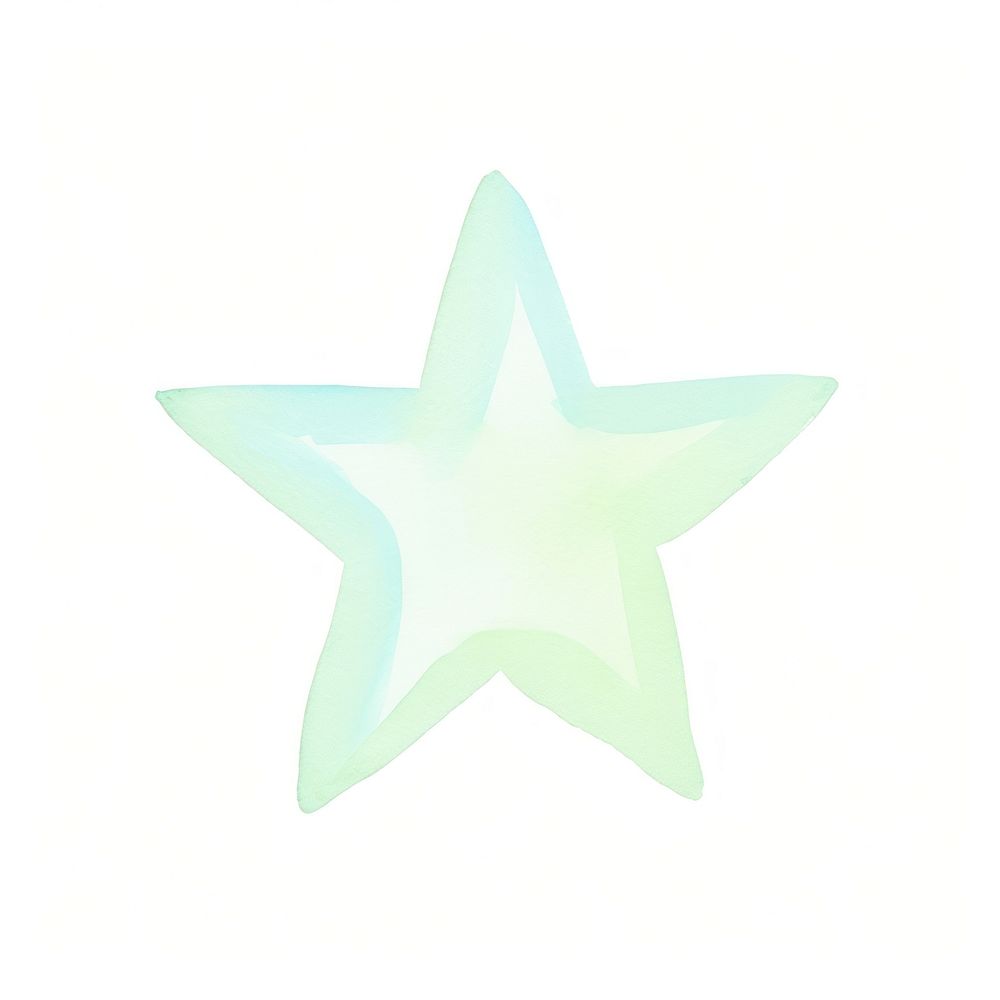 Watercolor abstract star symbol shape starfish.