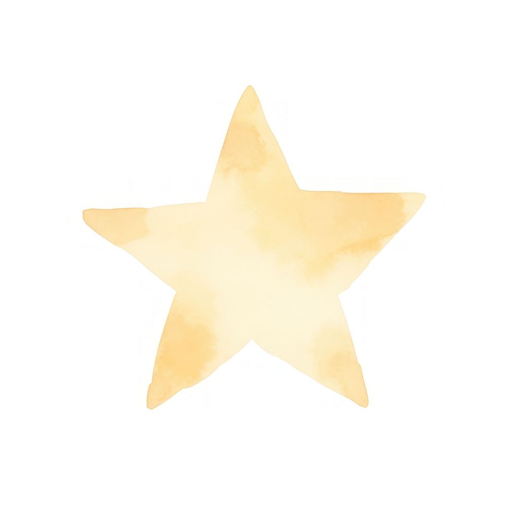 Watercolor abstract star symbol shape starfish.
