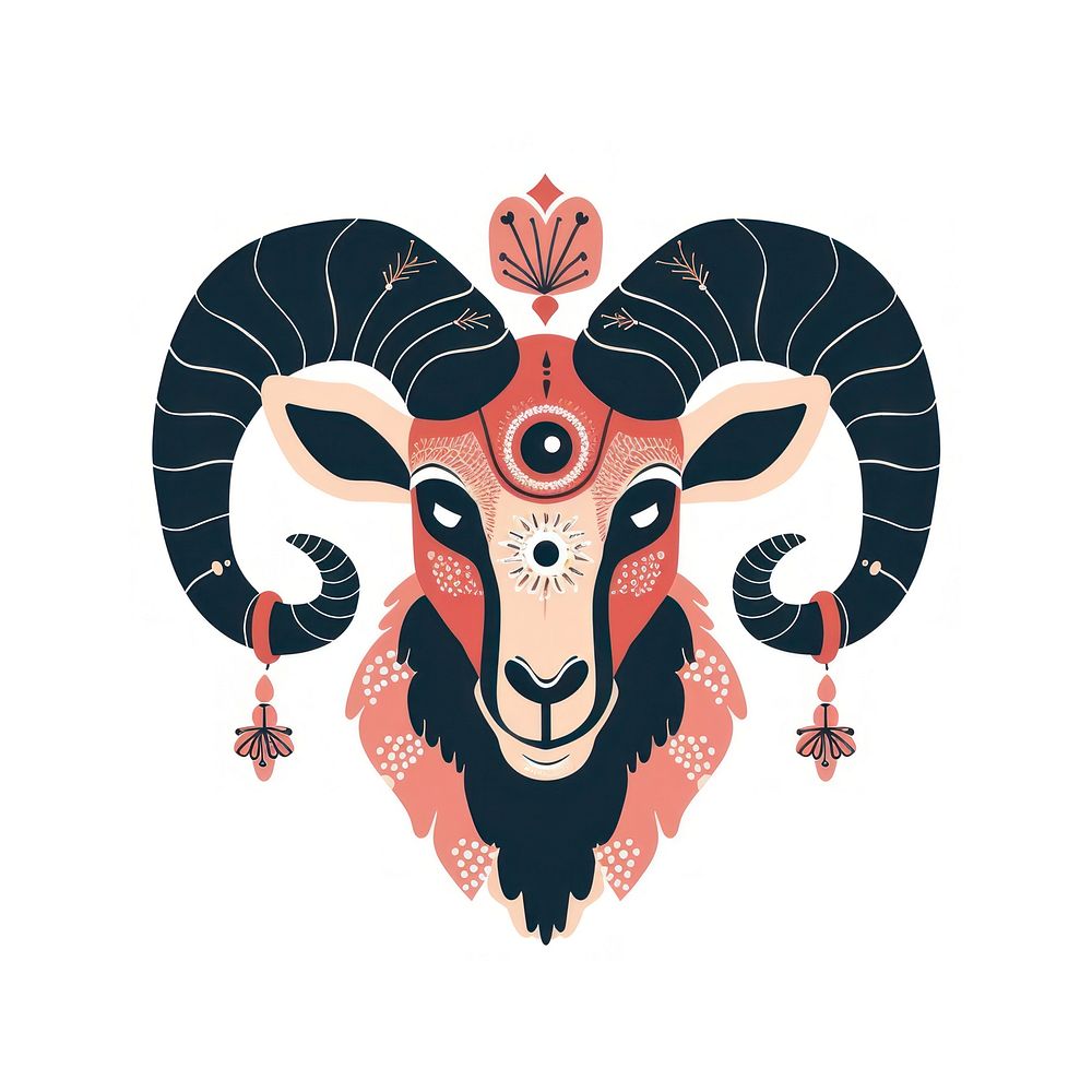 Aries sign livestock emblem symbol.