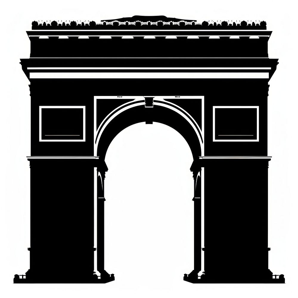 Arc de Triomphe silhouette clip art architecture arched.