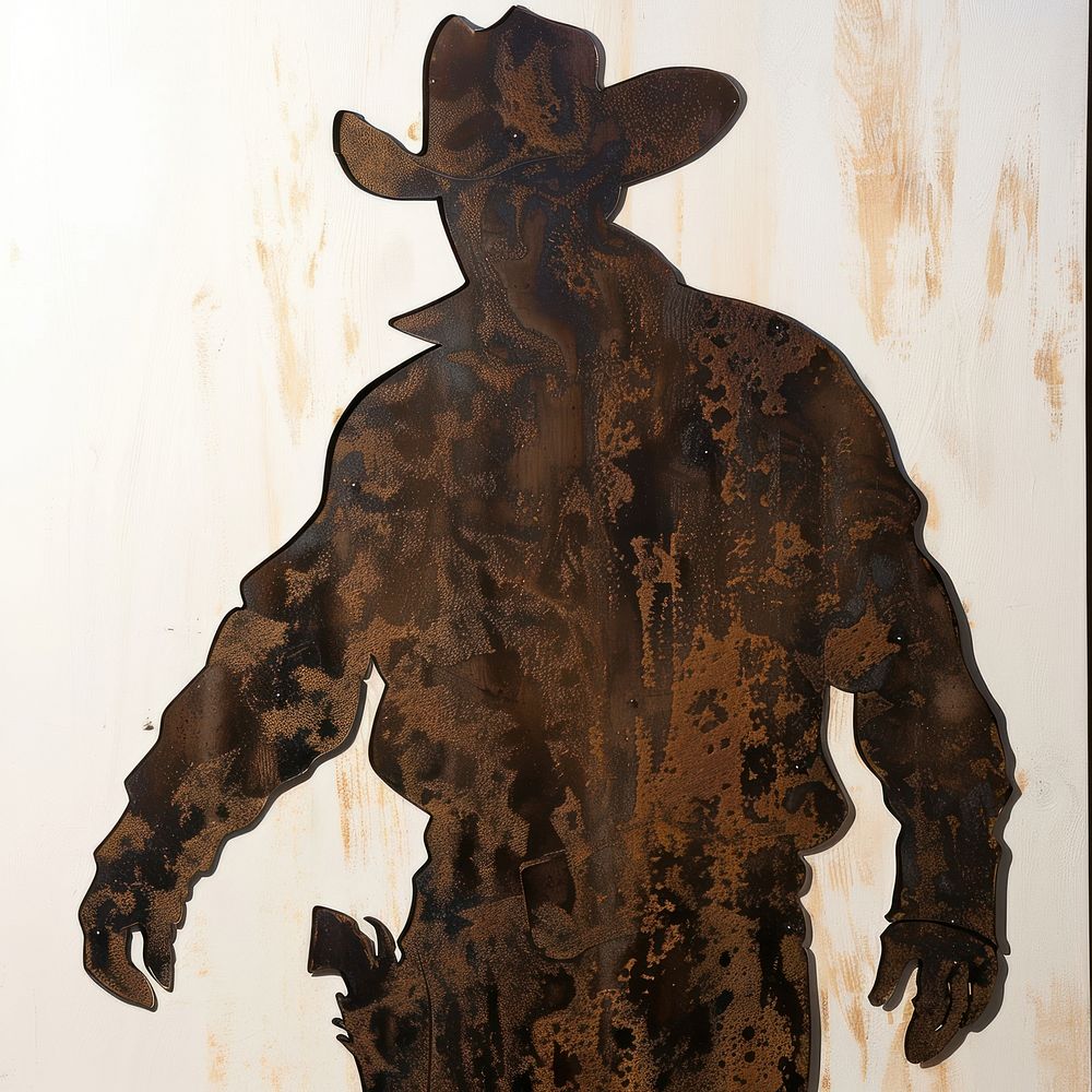 Cowboy scene in cowboy shadow clothing painting apparel.