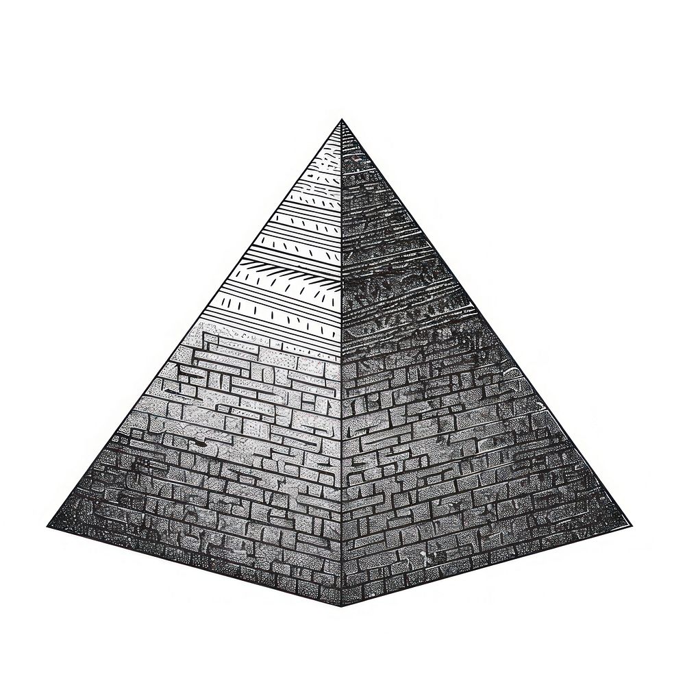 Pyramid shape architecture triangle building.