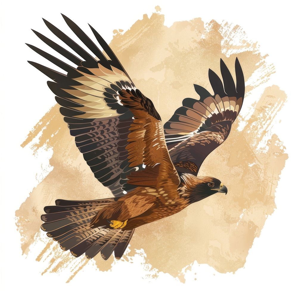 Flying eagle vulture buzzard animal.