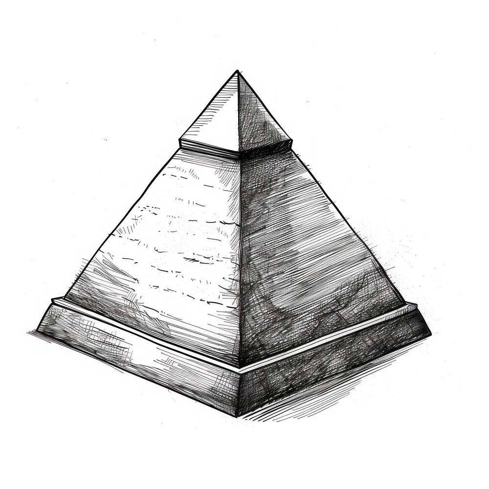 Pyramid illustrated triangle drawing.