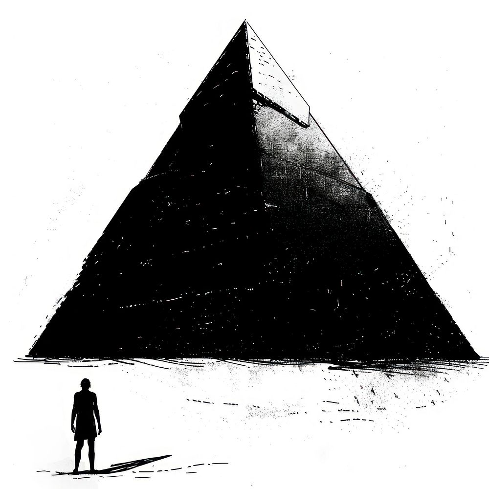 Pyramid silhouette architecture triangle.
