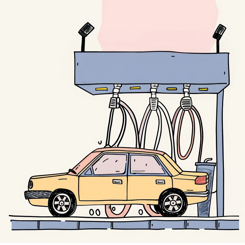 Car wash sign transportation automobile machine.