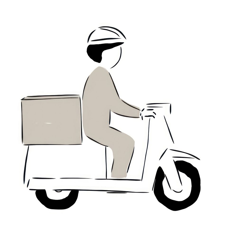 Delivery scooter transportation motorcycle vehicle.