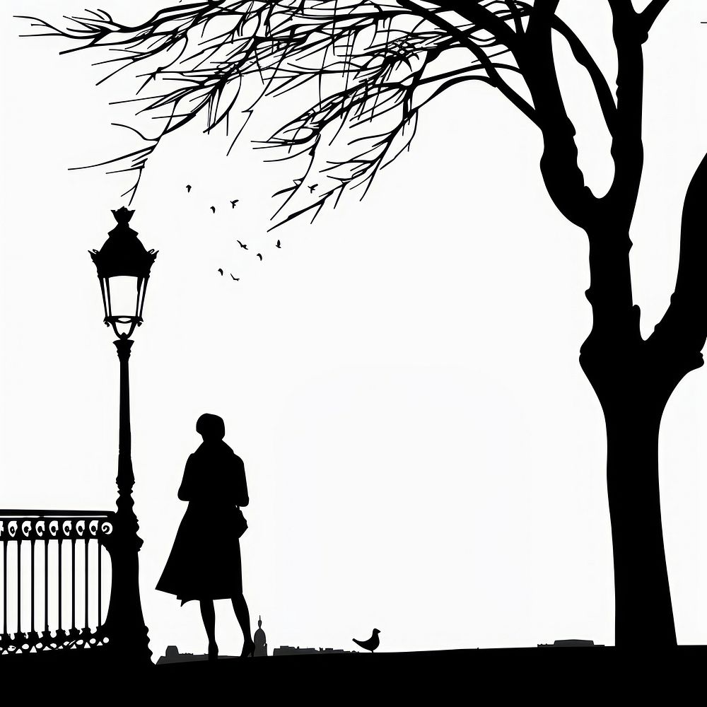 Paris silhouette clip art backlighting animal person.