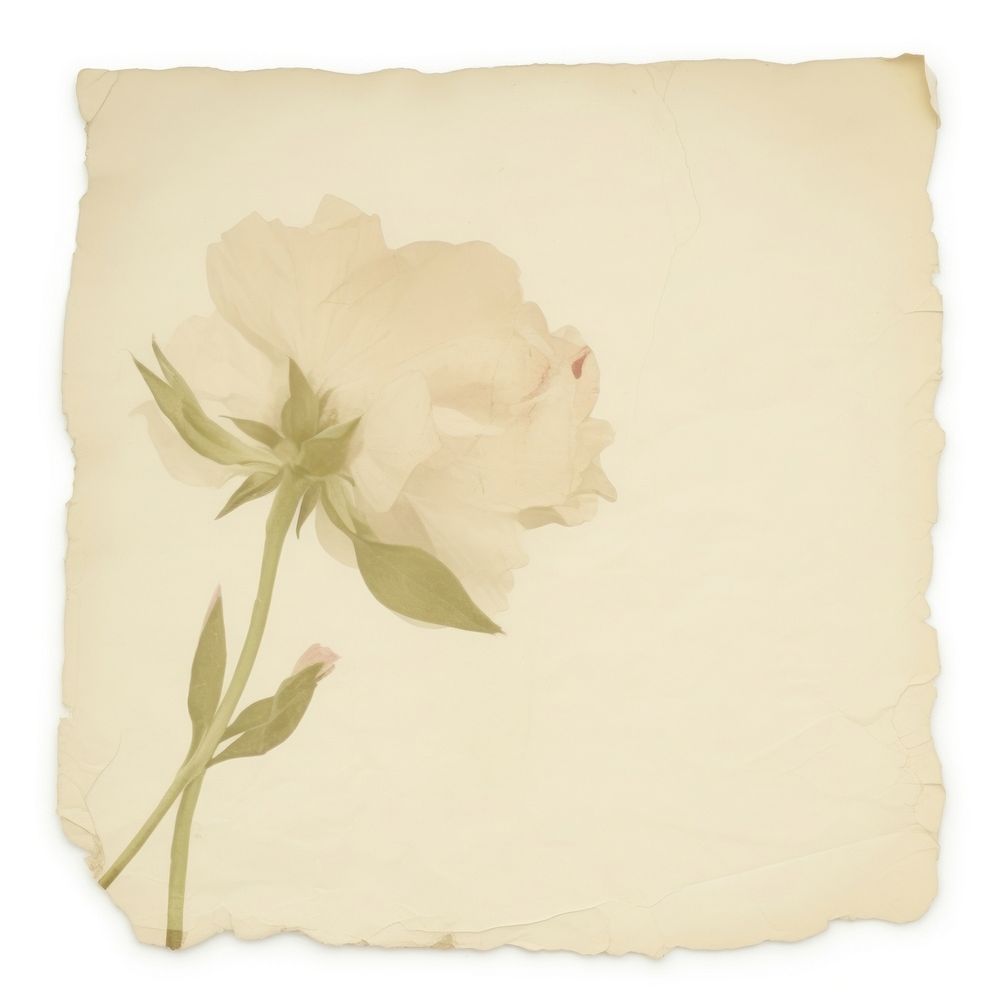Flower ripped paper painting cushion blossom.