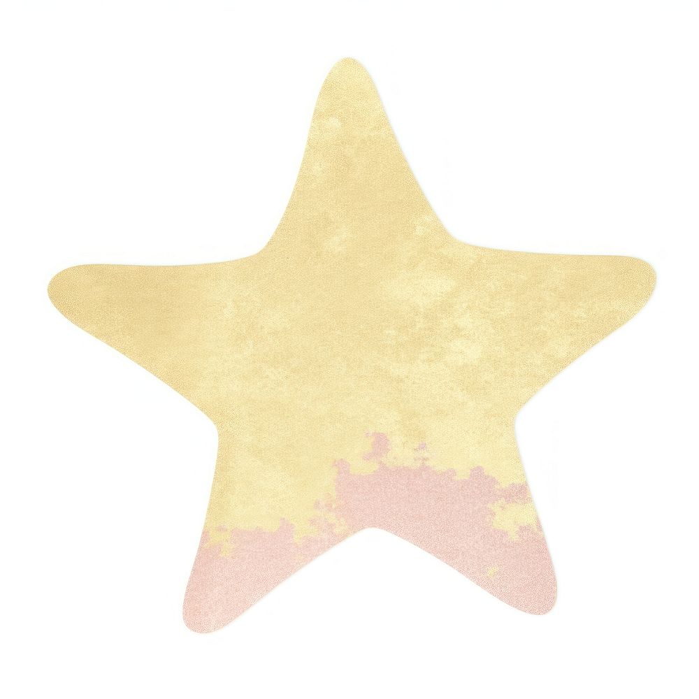 Glitter star shape ripped paper symbol animal star symbol.