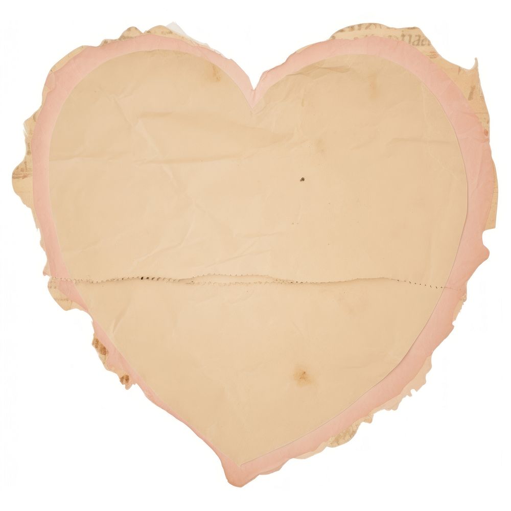 Heart shape ripped paper cushion diaper pillow.