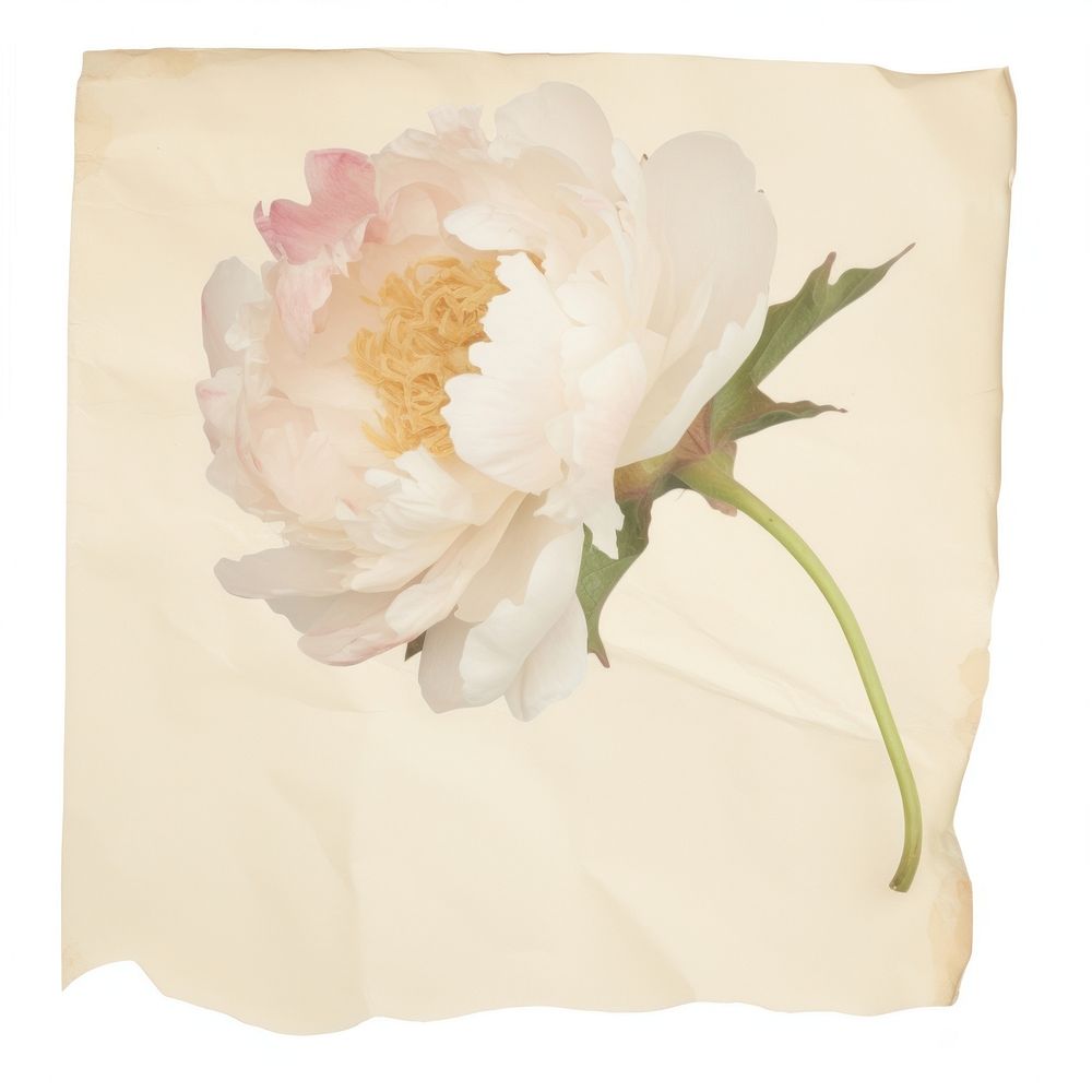 Peony ripped paper cushion blossom flower.