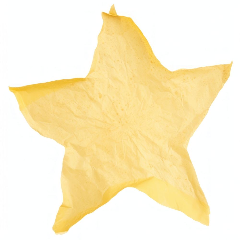Star shape ripped paper clothing apparel symbol.