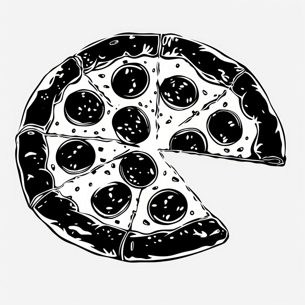 Pizza silhouette clip art pizza illustrated drawing.