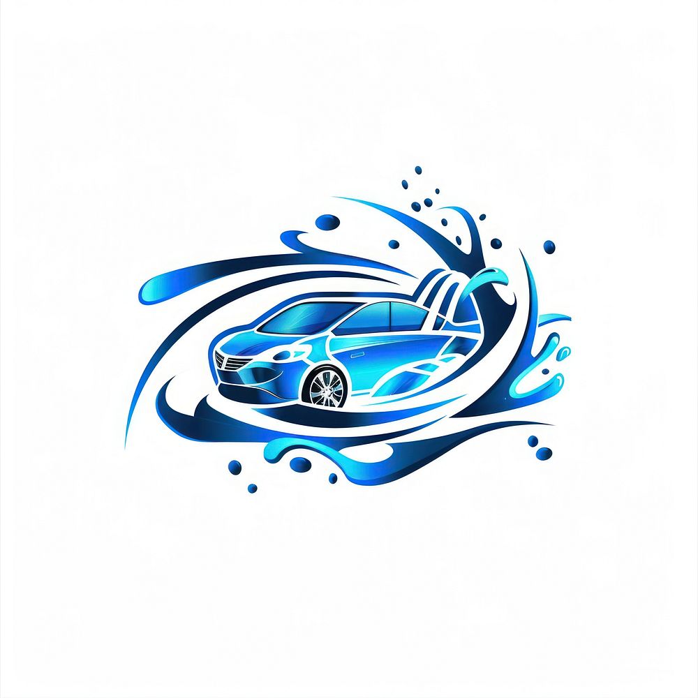 Car wash logo transportation automobile outdoors.