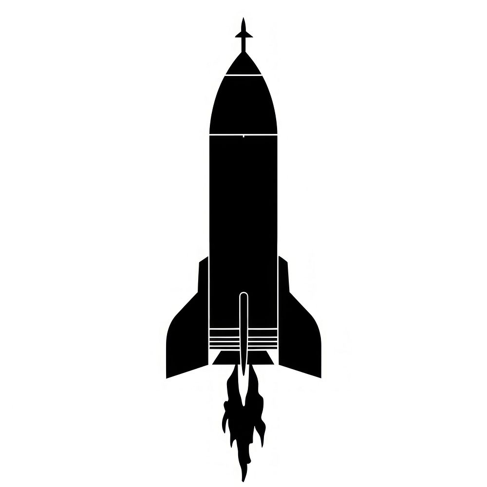 Rocket silhouette clip art rocket weaponry stencil.