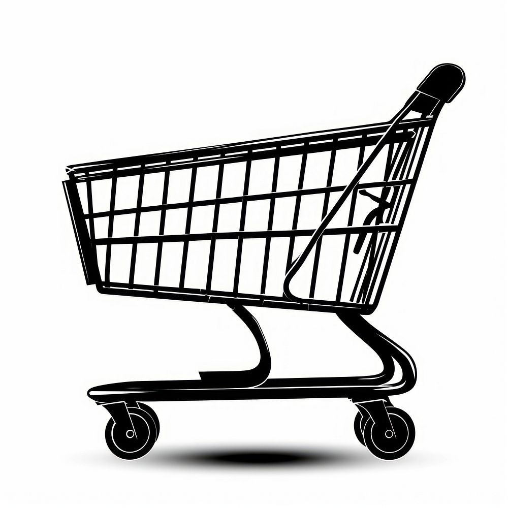 Shopping cart silhouette clip art furniture chair.