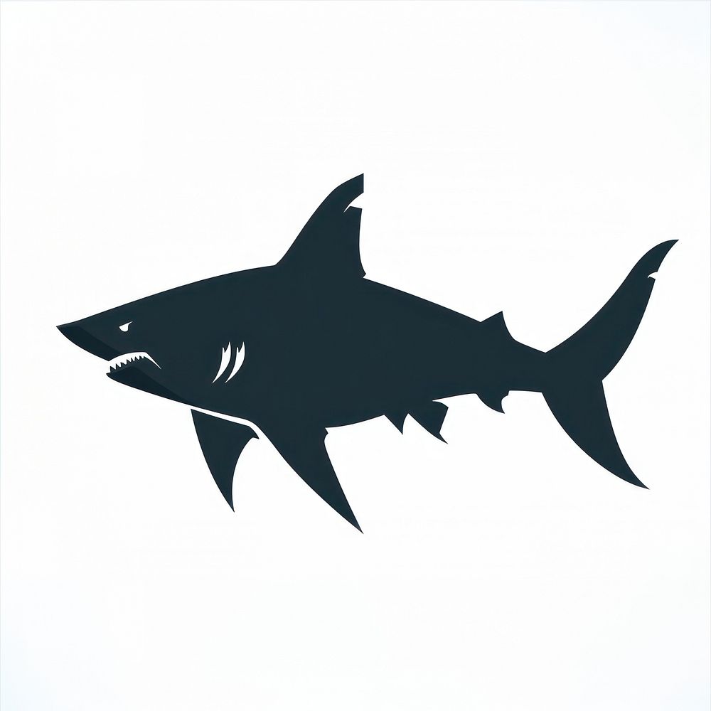 Shark icon silhouette clip art shark animal fish.