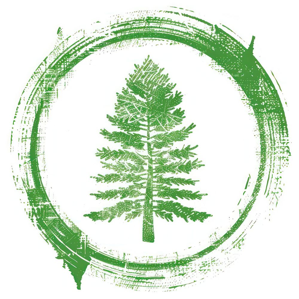 Pine illustrated vegetation conifer.