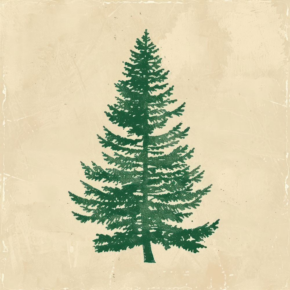 Pine conifer plant abies.