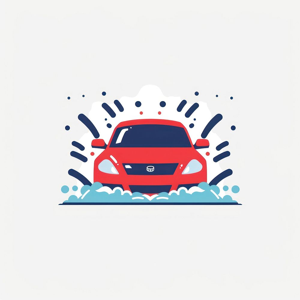 Car wash logo transportation automobile vehicle.