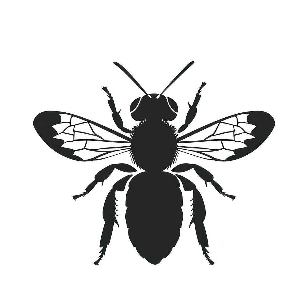 Bee silhouette invertebrate andrena.