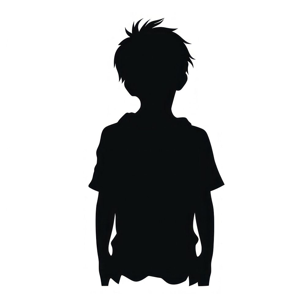 Boy silhouette person adult.