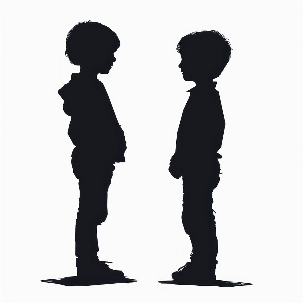 Boys silhouette clothing apparel.