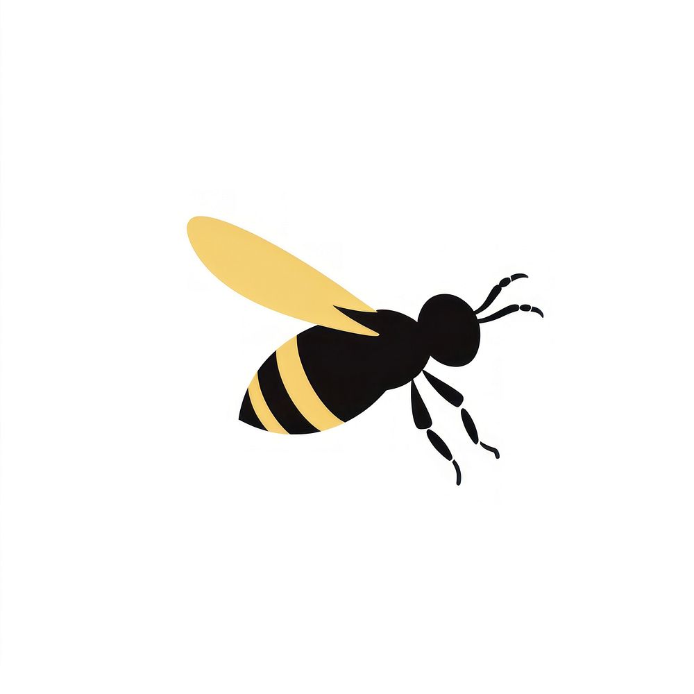 Bee with flying line invertebrate andrena animal.