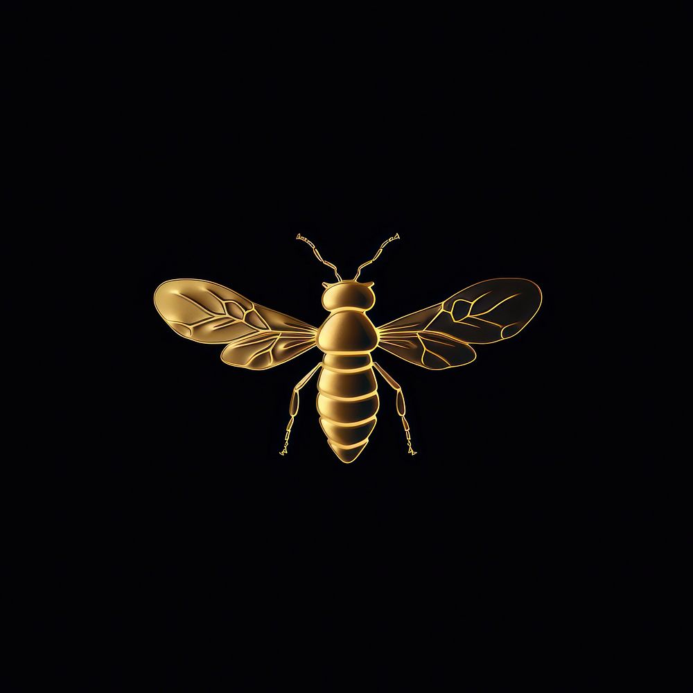 Golden honey bee invertebrate bumblebee arachnid.