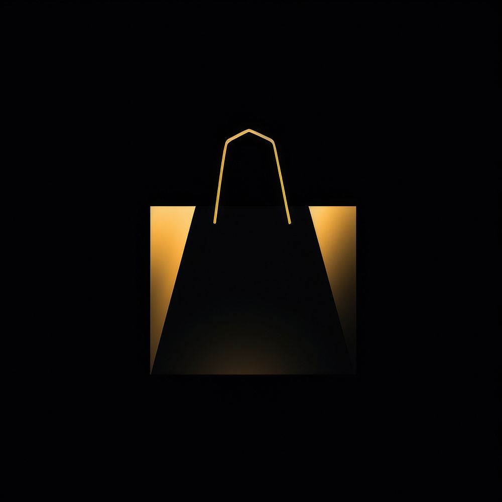 Golden shopping astronomy lighting triangle.