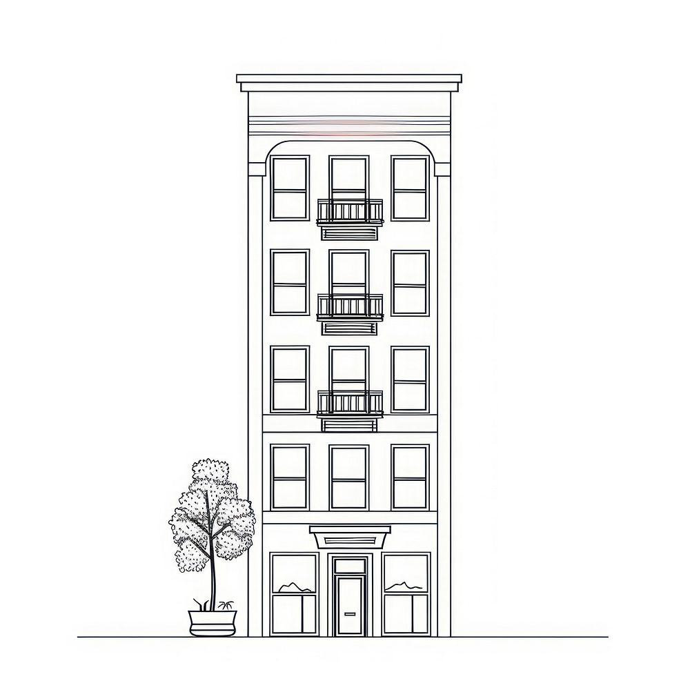 Building illustrated drawing diagram. | Free Photo Illustration - rawpixel