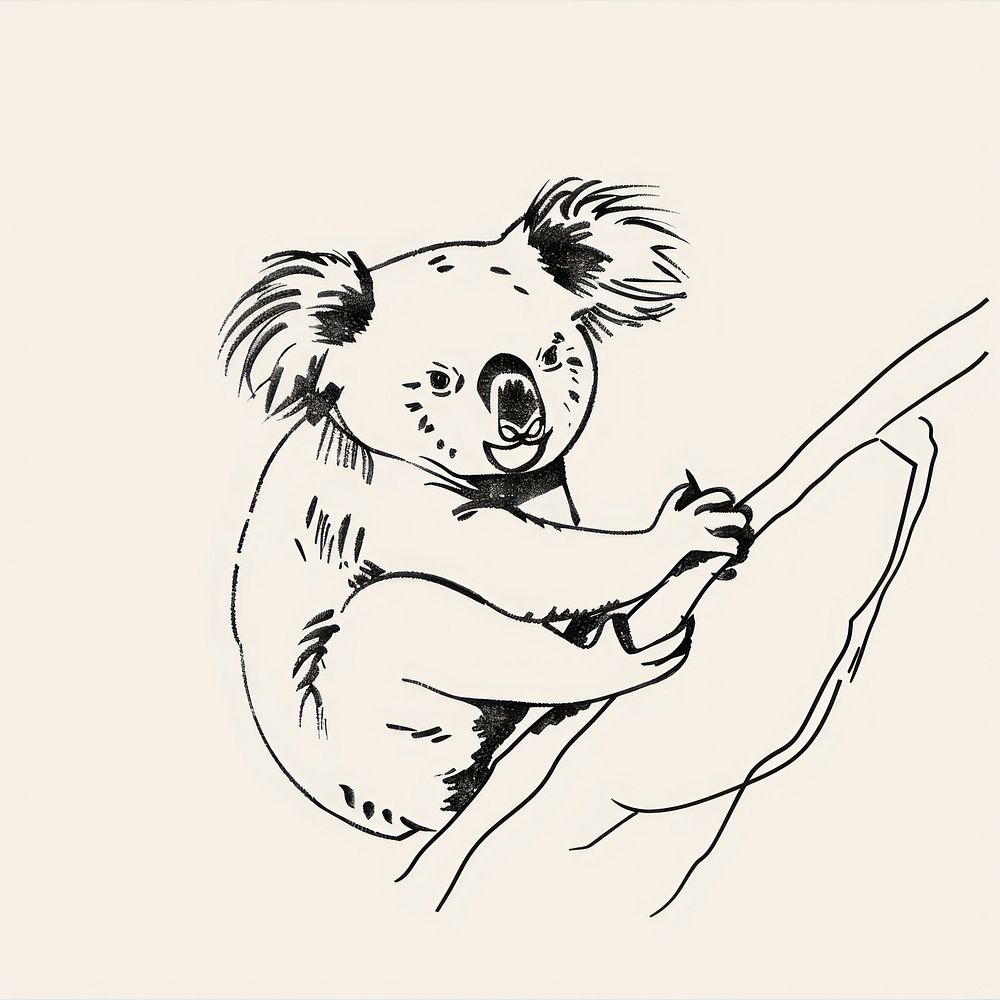 Koala koala illustrated wildlife.
