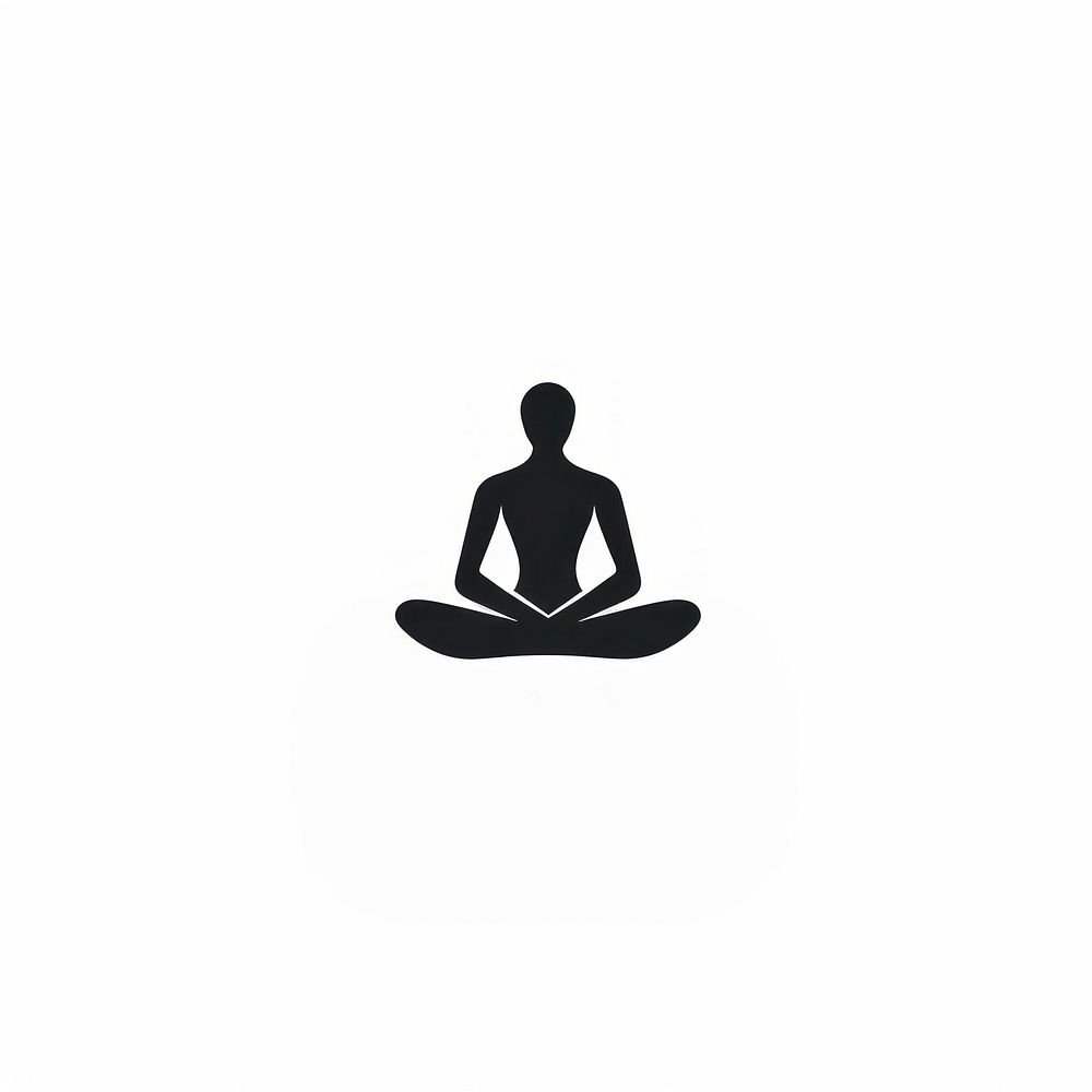Meditation silhouette exercise fitness.