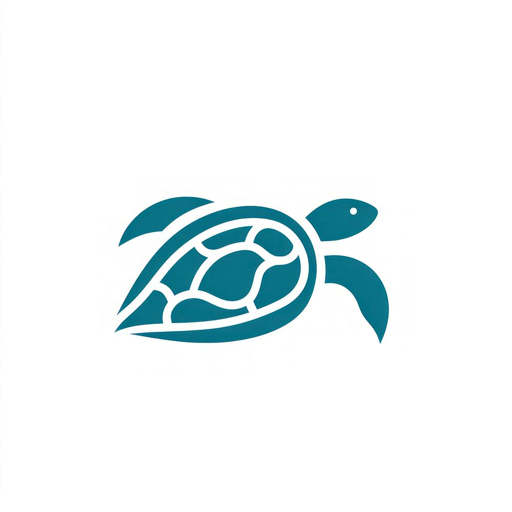 Sea turtle logo tortoise reptile.