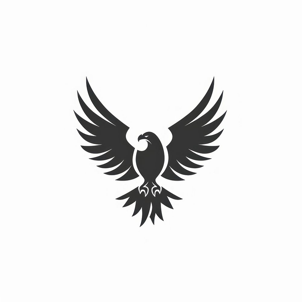 Eagle stencil emblem symbol.
