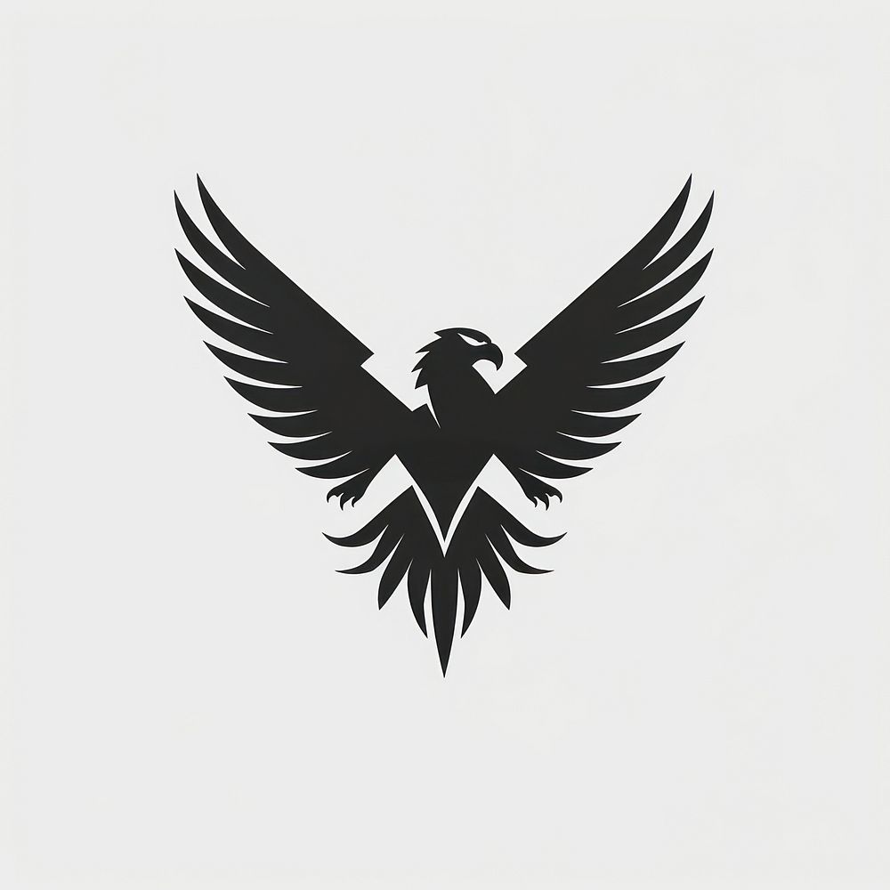 Eagle logo stencil emblem.