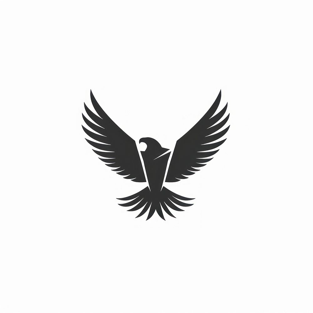Eagle stencil animal symbol.