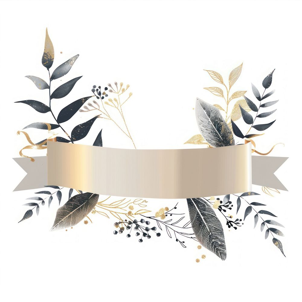 Ribbon with botanicals accessories accessory graphics.