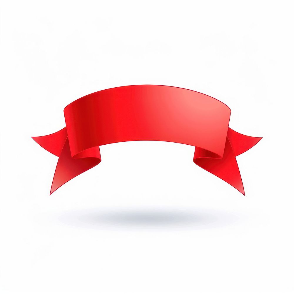 Gradient red Ribbon award badge icon symbol animal paper.